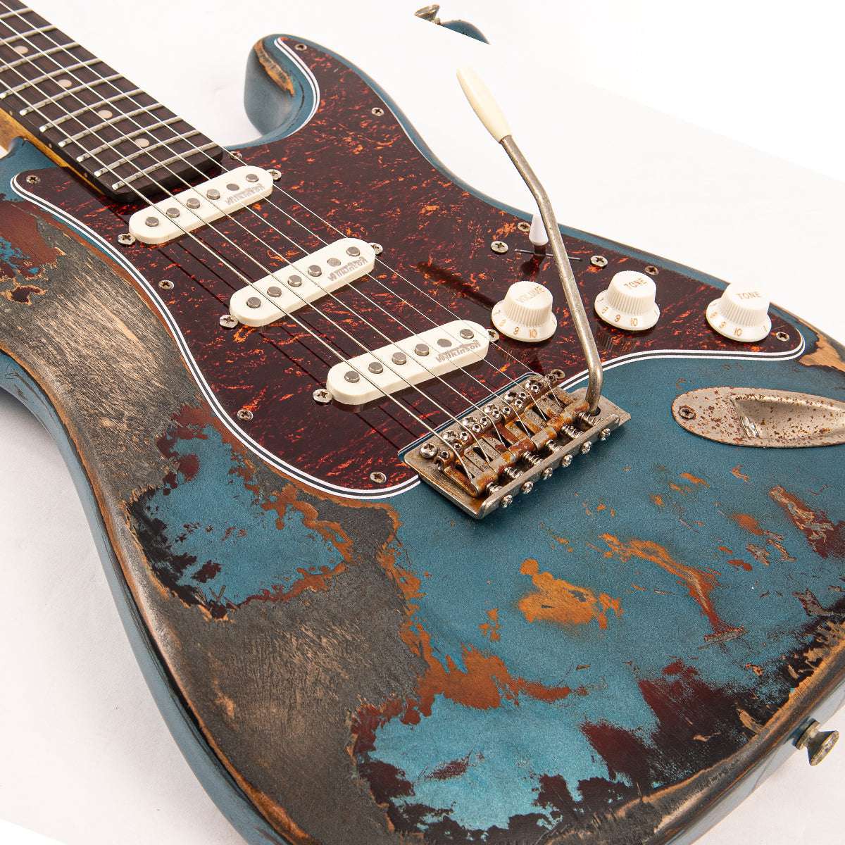 Vintage V6 ProShop Custom-Build ~ Scorched Earth Blue (Contact: Richards Guitars. www.rguitars.co.uk), Electric Guitar for sale at Richards Guitars.