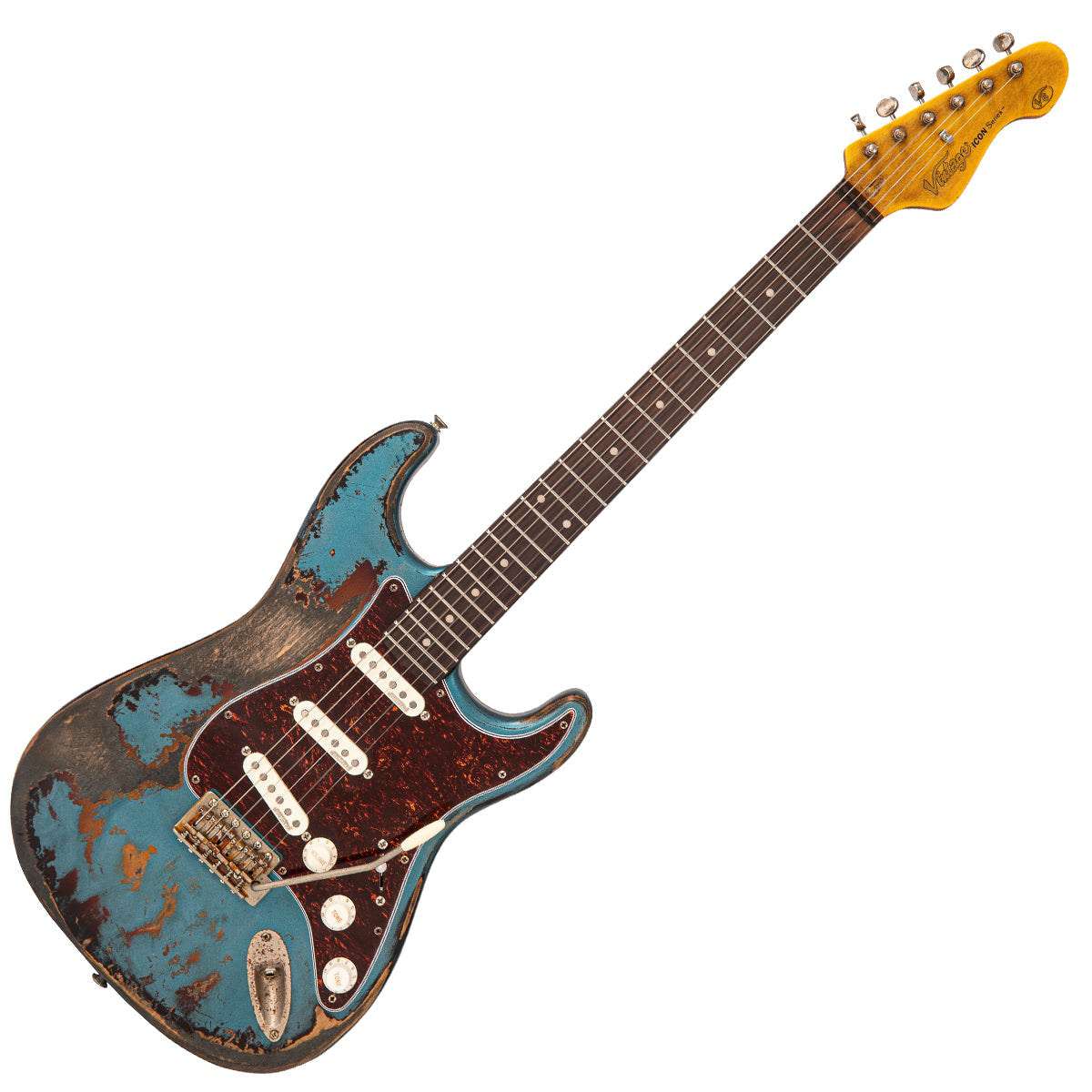 Vintage V6 ProShop Custom-Build ~ Scorched Earth Blue (Contact: Richards Guitars. www.rguitars.co.uk), Electric Guitar for sale at Richards Guitars.