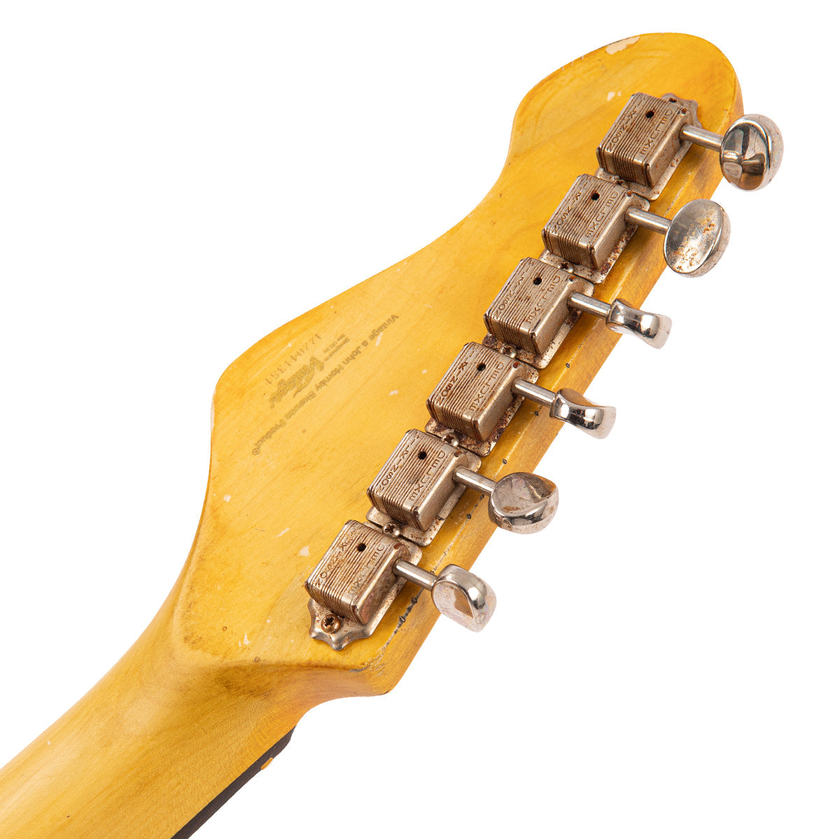 Vintage V6 ProShop Unique ~ Yellow Heavy Distressed, Electric Guitar for sale at Richards Guitars.