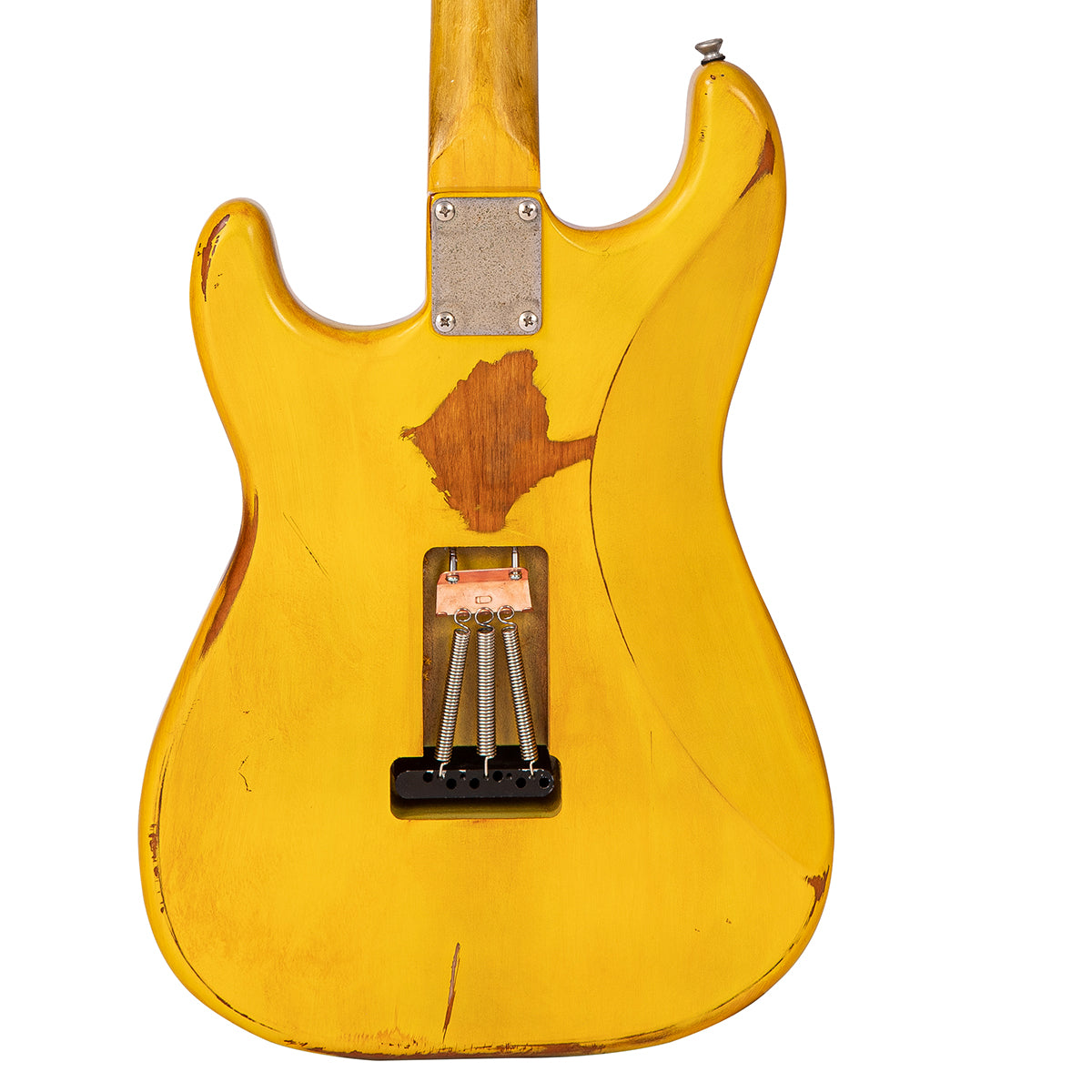 Vintage V6 ProShop Unique ~ Yellow Heavy Distressed, Electric Guitar for sale at Richards Guitars.