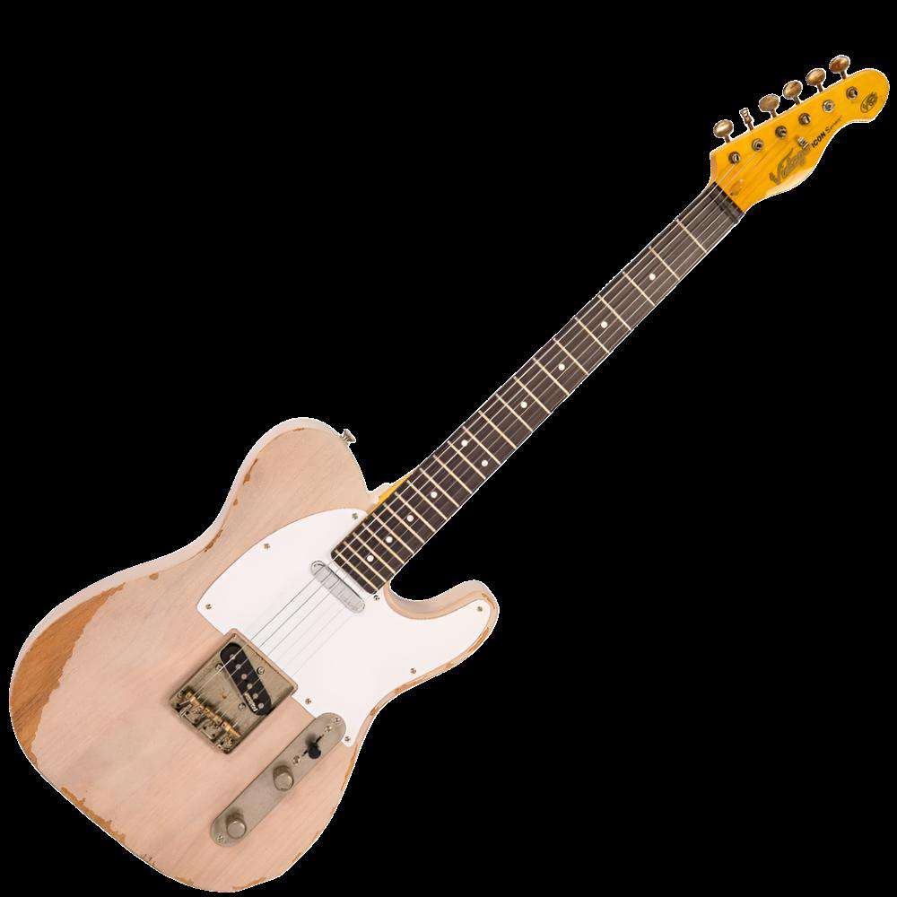 Vintage V62 ICON Electric Guitar ~ Distressed Ash Blonde, Electric Guitar for sale at Richards Guitars.