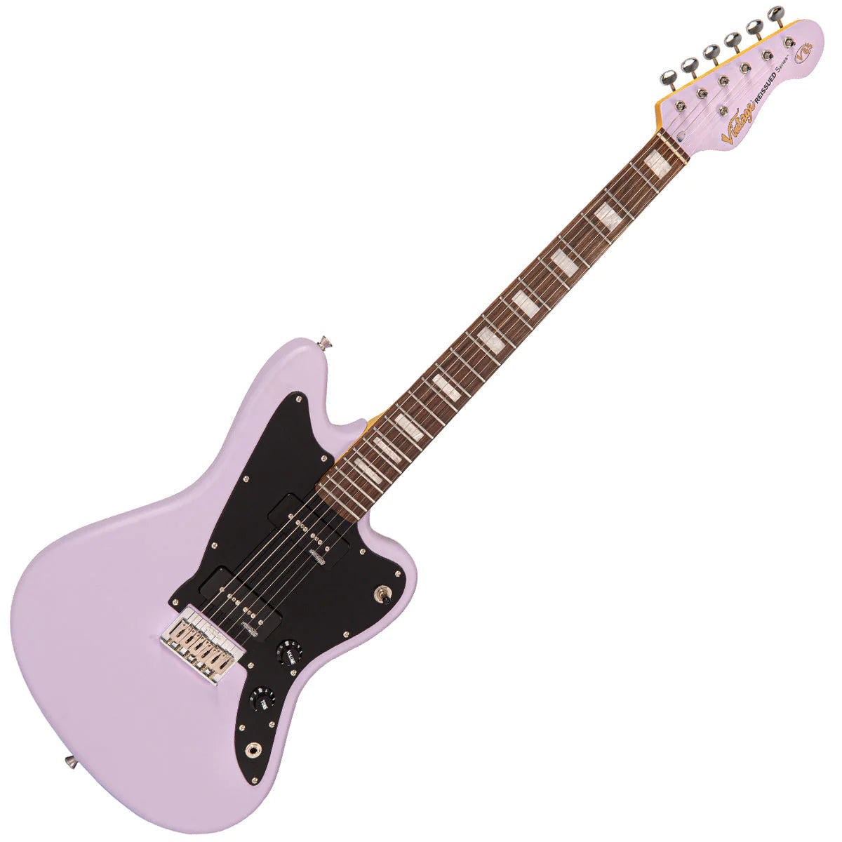 Vintage V65H ReIssued Hard Tail Electric Guitar ~ Satin Purple, Electric Guitar for sale at Richards Guitars.