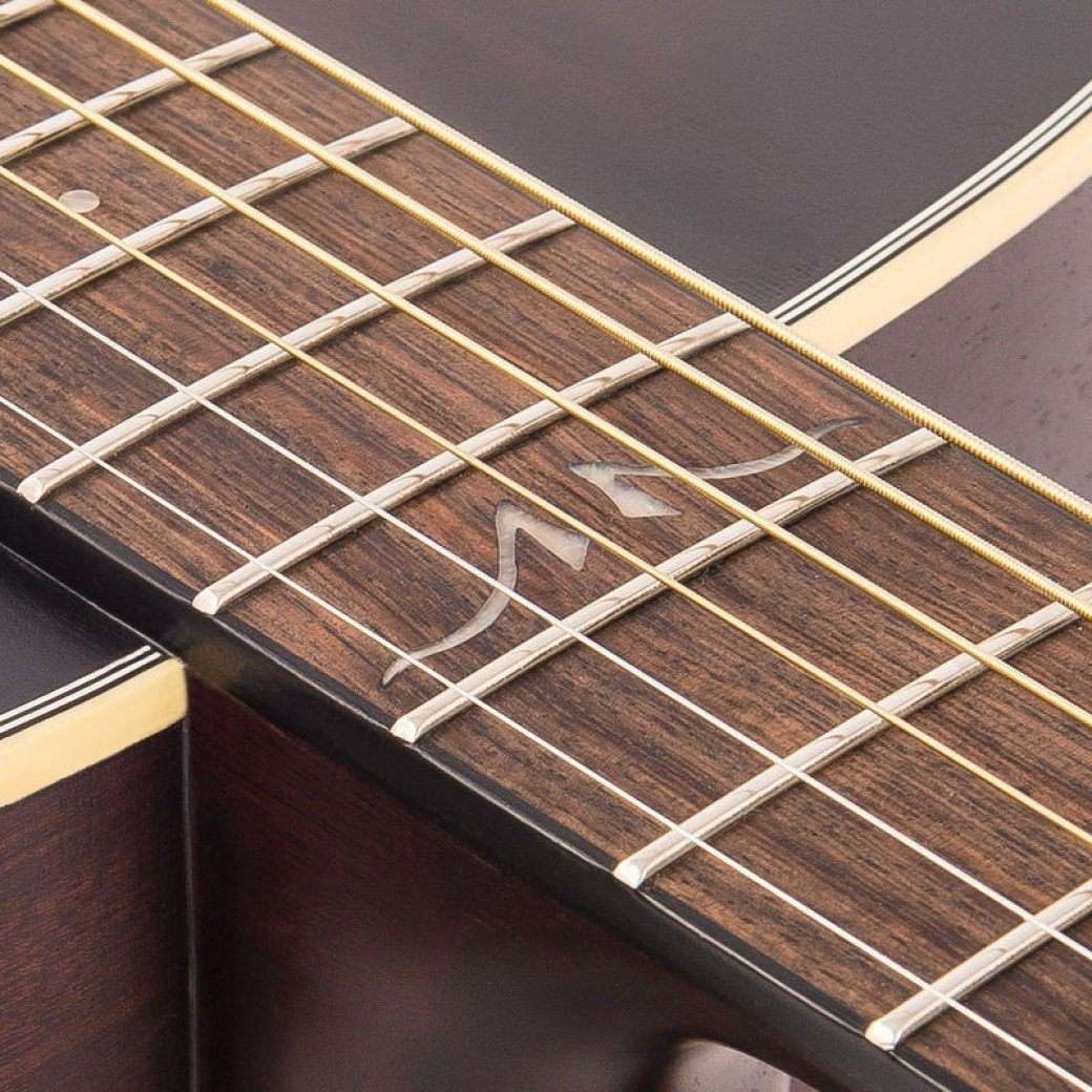 Vintage* V660AQ Historic Series 'Drop Shoulder' Acoustic Guitar ~ Aged Finish, Electro Acoustic Guitar for sale at Richards Guitars.