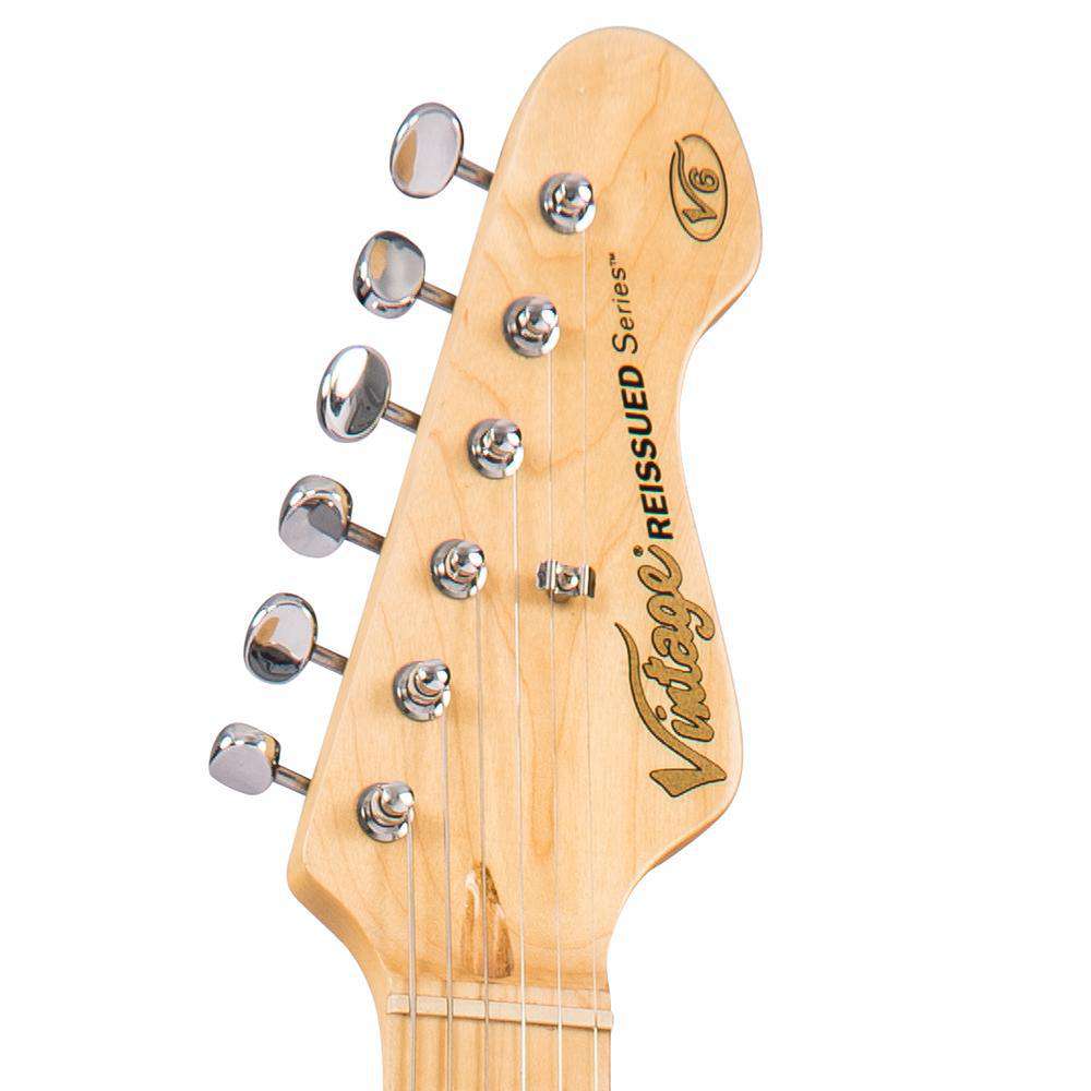 Vintage V6H ReIssued Electric Guitar ~ Boulevard Black, Electric Guitar for sale at Richards Guitars.