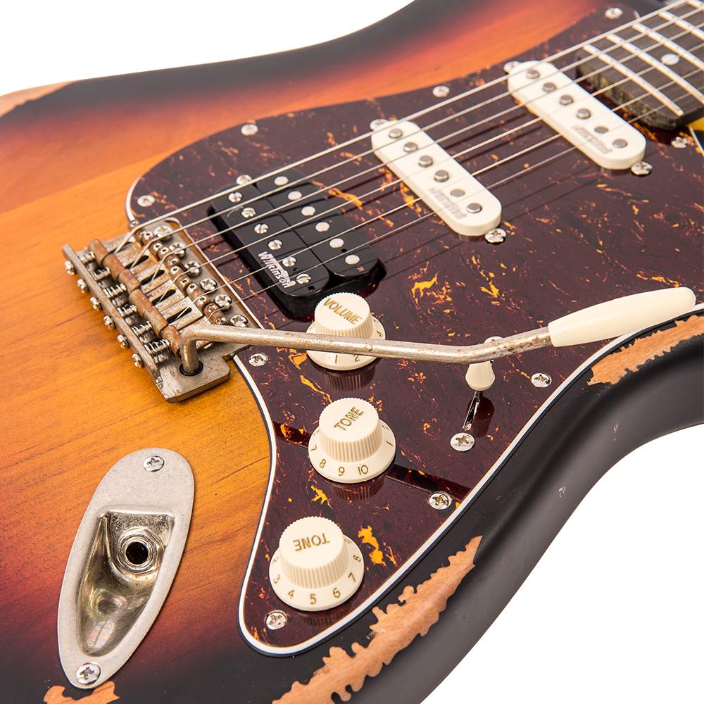 Vintage V6HMRSB ICON Electric Guitar ~ Distressed Tobacco Sunburst, Electric Guitar for sale at Richards Guitars.