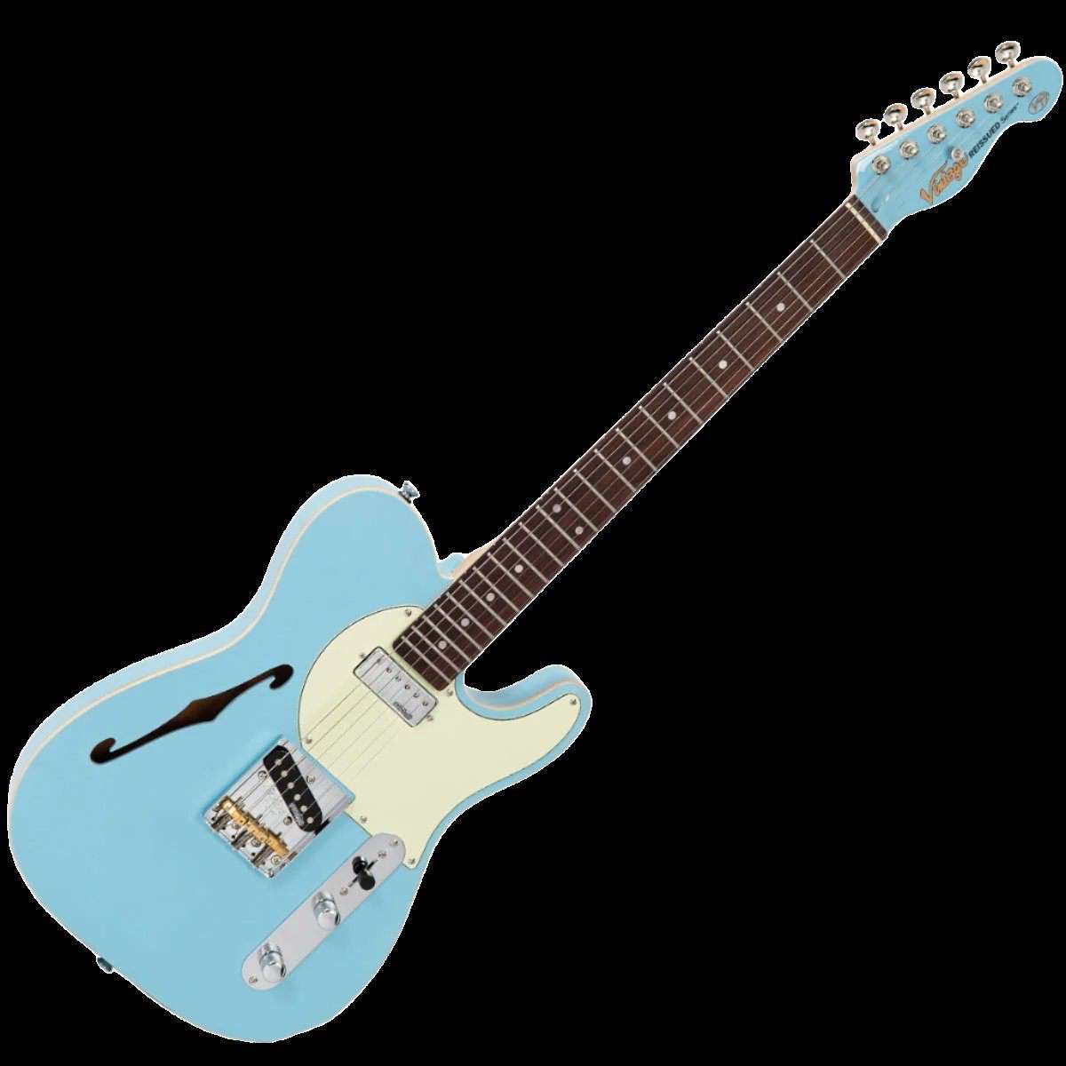 Vintage V72 ReIssued Electric Guitar ~ Laguna Blue, Electric Guitar for sale at Richards Guitars.