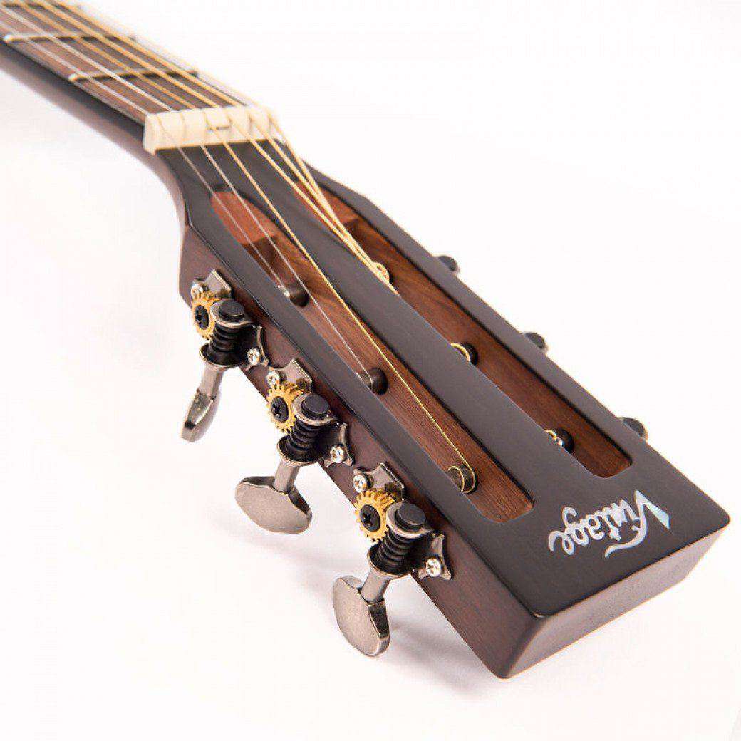 Vintage* V880AQ Historic Series 'Parlour' Acoustic Guitar, Acoustic Guitar for sale at Richards Guitars.