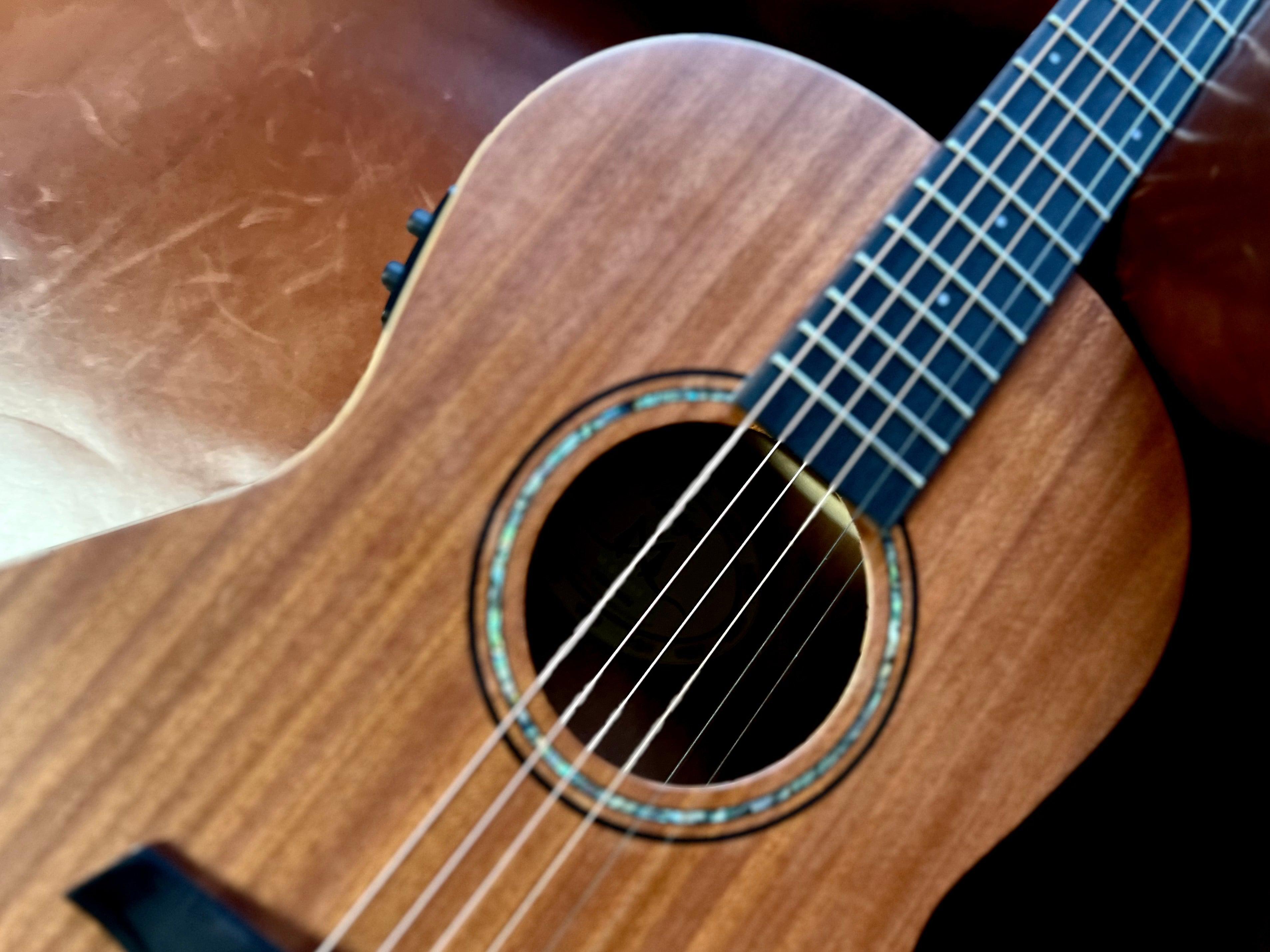 Vintage VE800MH Mahogany Series 'Parlour' Electro-Acoustic Guitar ~ Satin Mahogany, Electro Acoustic Guitar for sale at Richards Guitars.