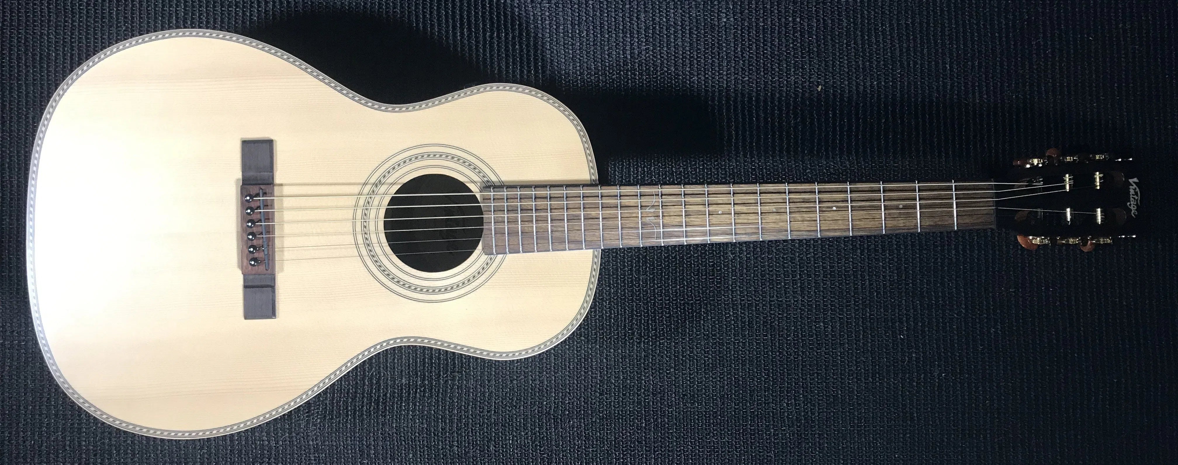 Vintage* VE880PB Paul Brett Signature 6-String 880 Electro-Acoustic ~ Natural, Electro Acoustic Guitar for sale at Richards Guitars.