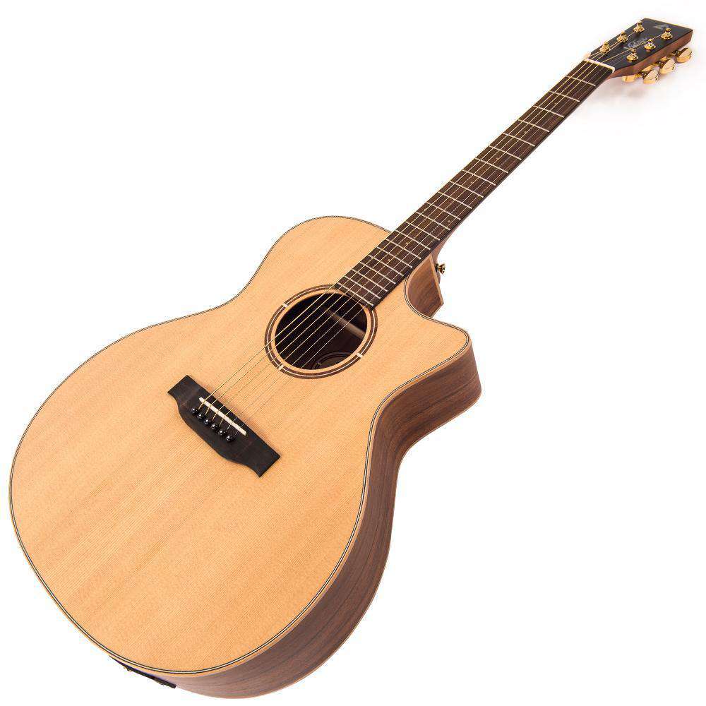 Vintage VGA900RE 'Virtuoso' Electro-Acoustic Folk Guitar ~ Rory Evans Natural, Electro Acoustic Guitar for sale at Richards Guitars.