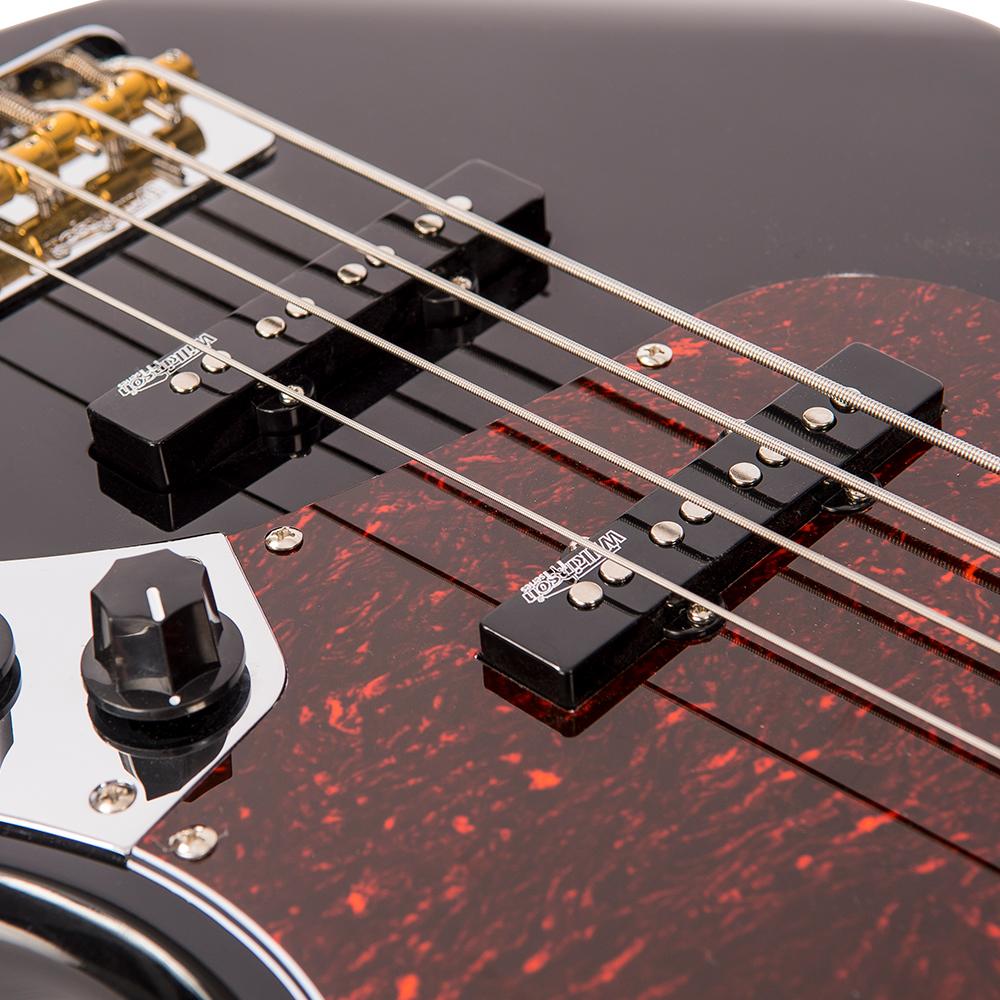 Vintage VJ74BLK ReIssued Bass ~ Boulevard Black, Bass Guitar for sale at Richards Guitars.