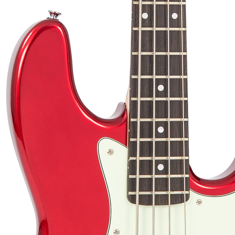 Vintage VJ74CAR ReIssued Bass Guitar ~ Candy Apple Red, Bass Guitar for sale at Richards Guitars.