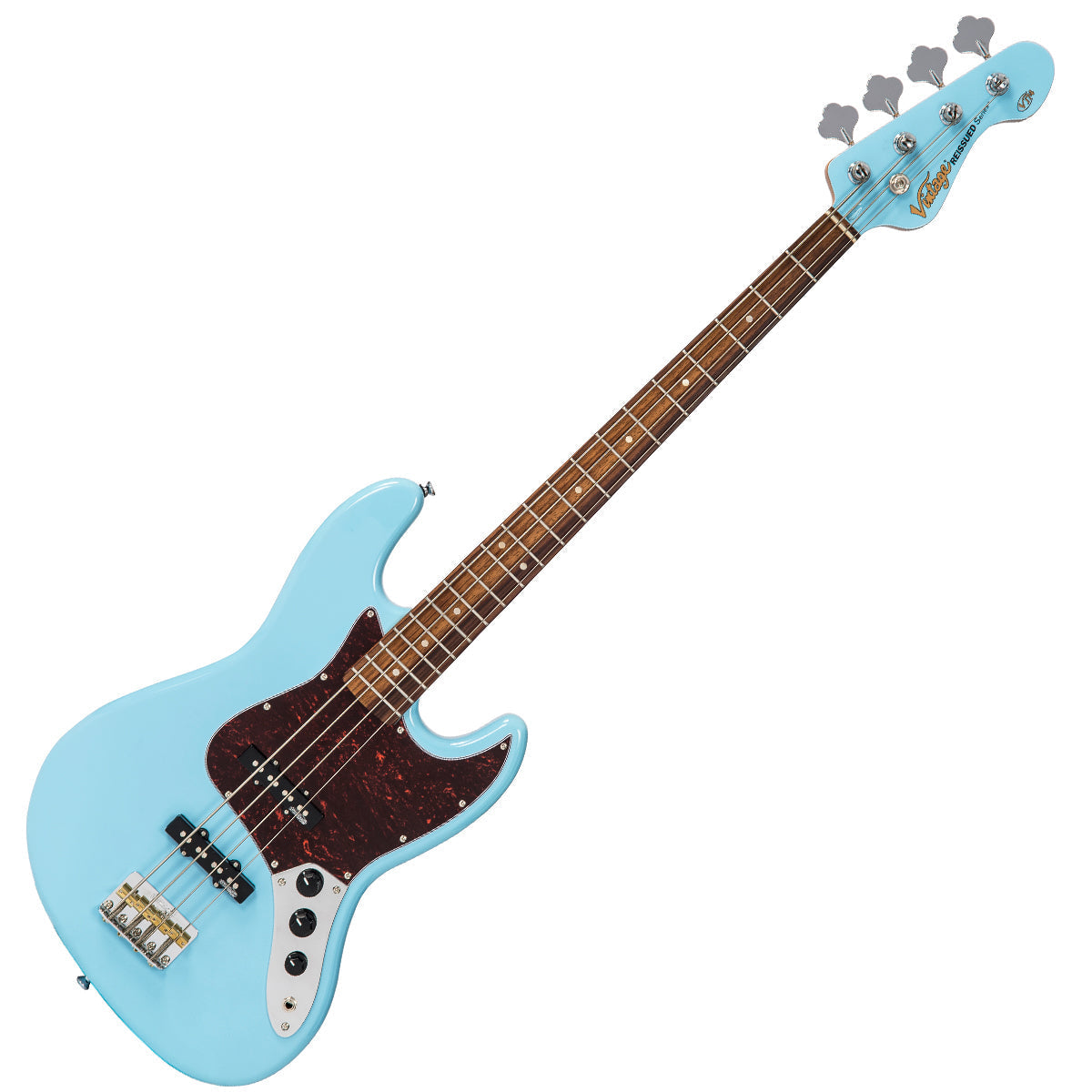 Vintage VJ74LB ReIssued Bass ~ Laguna Blue, Bass Guitar for sale at Richards Guitars.