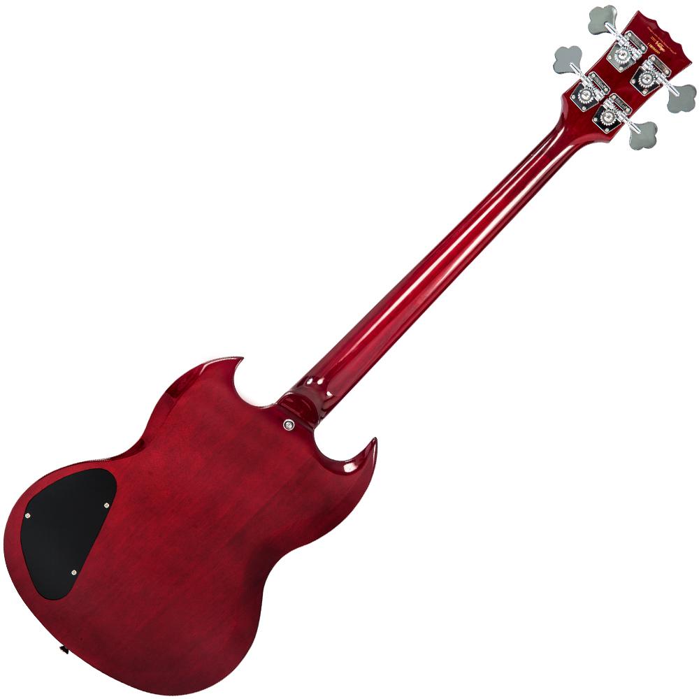 Vintage VS4 ReIssued Bass Guitar ~ Cherry Red, Bass Guitar for sale at Richards Guitars.