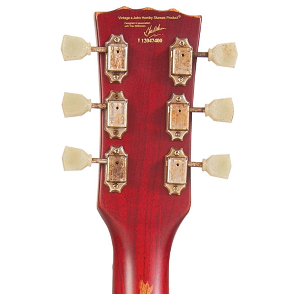 Vintage VS6 ICON Electric Guitar ~ Distressed Cherry Red, Electric Guitar for sale at Richards Guitars.