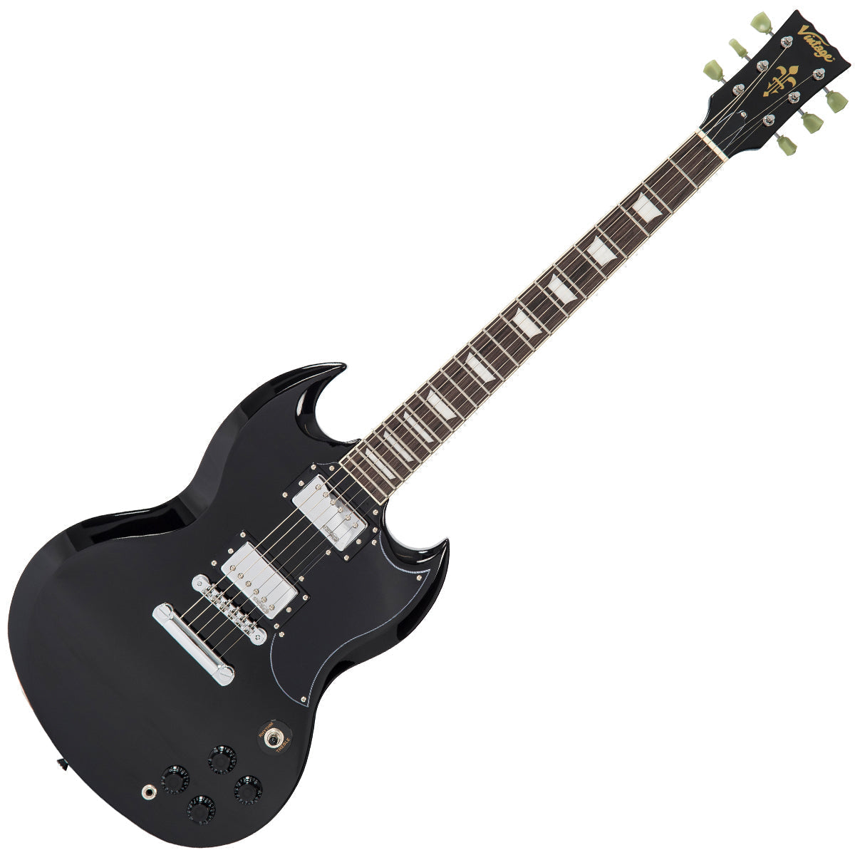 Vintage VS6 ReIssued Electric Guitar ~ Boulevard Black, Electric Guitar for sale at Richards Guitars.