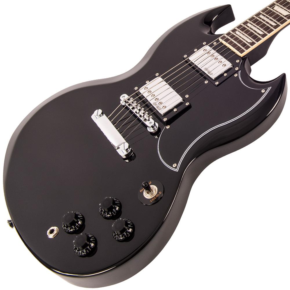 Vintage VS6 ReIssued Electric Guitar ~ Boulevard Black, Electric Guitar for sale at Richards Guitars.