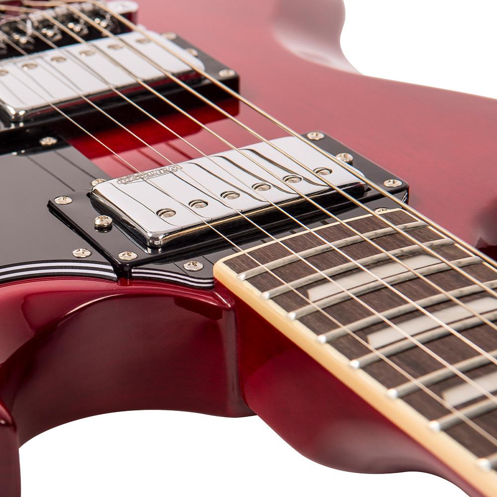 Vintage VS6 ReIssued Electric Guitar ~ Cherry Red, Electric Guitar for sale at Richards Guitars.