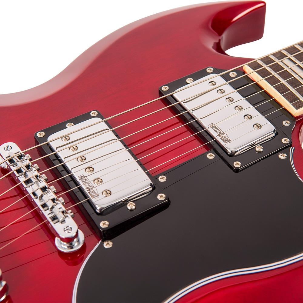 Vintage VS6 ReIssued Electric Guitar ~ Cherry Red, Electric Guitar for sale at Richards Guitars.