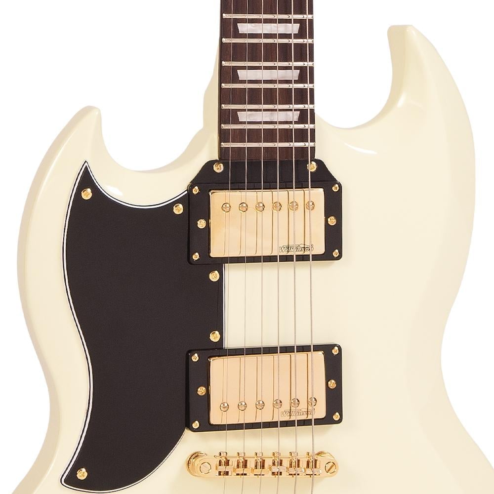 Vintage VS6 Reissued Electric Guitar ~ Left Hand Vintage White/Gold Hardware, Electric Guitar for sale at Richards Guitars.