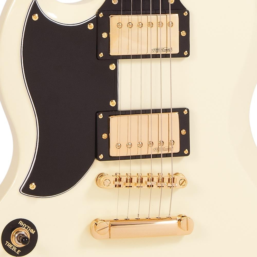 Vintage VS6 Reissued Electric Guitar ~ Left Hand Vintage White/Gold Hardware, Electric Guitar for sale at Richards Guitars.