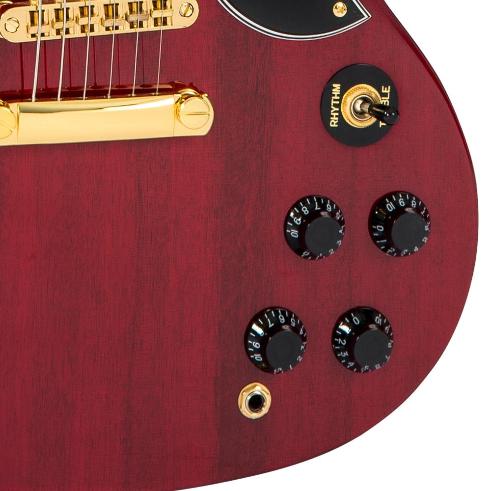 Vintage VS63 ReIssued Electric Guitar ~ Cherry Red, Electric Guitar for sale at Richards Guitars.