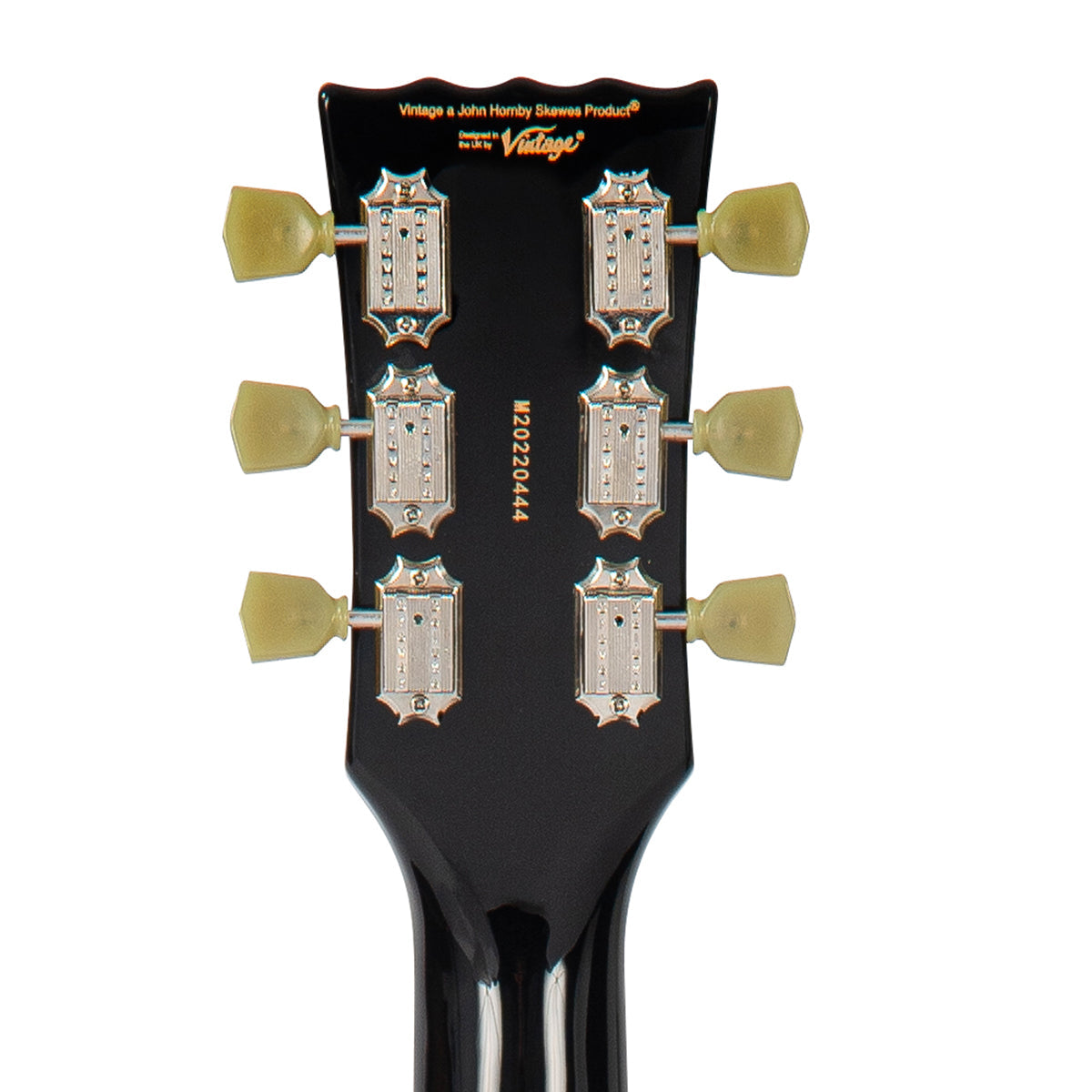 Vintage VSA500BBK ReIssued Semi Acoustic Guitar w/Bigsby ~ Boulevard Black, Electric Guitar for sale at Richards Guitars.