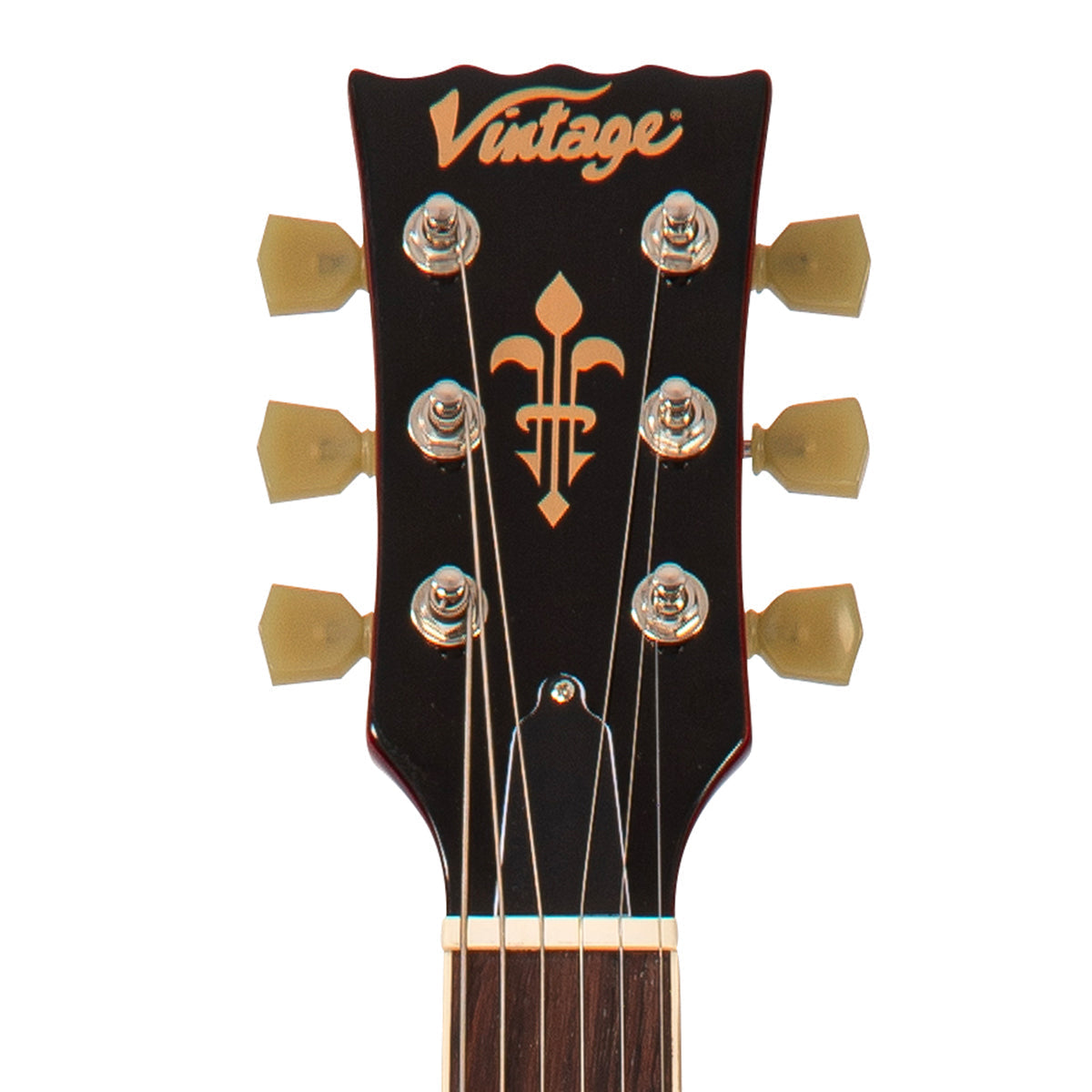 Vintage VSA500P ReIssued Semi Acoustic Guitar ~ Cherry Red, Electric Guitar for sale at Richards Guitars.