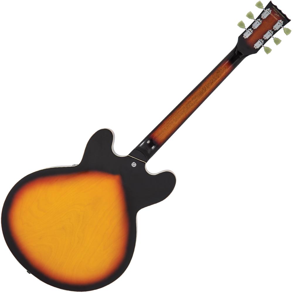 Vintage VSA500SB ReIssued Semi Acoustic Guitar ~ Sunburst, Electric Guitar for sale at Richards Guitars.