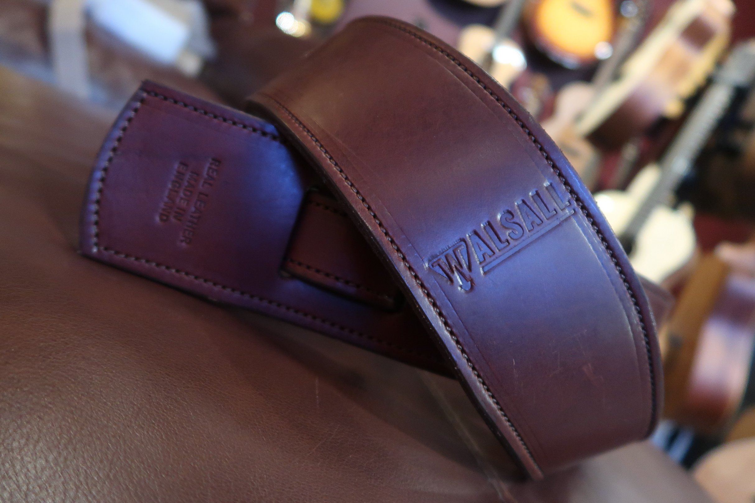 Walsall Limited Edition Italian Dakota Leather Guitar Strap, Straps for sale at Richards Guitars.