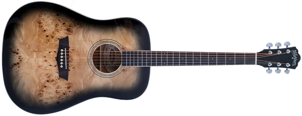 Washburn BURL D - Dreadnought - Black Fade Acoustic Guitar, Acoustic Guitar for sale at Richards Guitars.