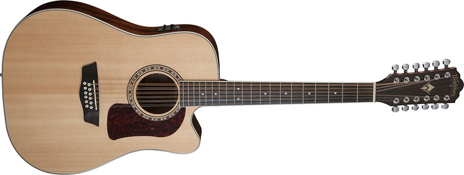 Washburn D10SCE-12 STRING - Dreadnought - Natural Acoustic Guitar, Acoustic Guitar for sale at Richards Guitars.