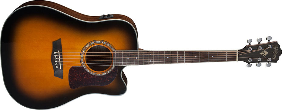 Washburn D10SCE - Dreadnought -Tobacco Sunburst Acoustic Guitar, Acoustic Guitar for sale at Richards Guitars.