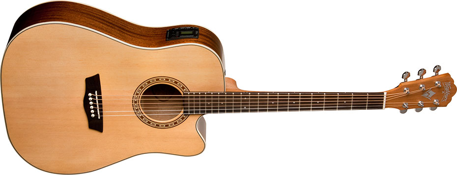 Washburn D7SCE - Dreadnought - Natural Acoustic Guitar, Acoustic Guitar for sale at Richards Guitars.