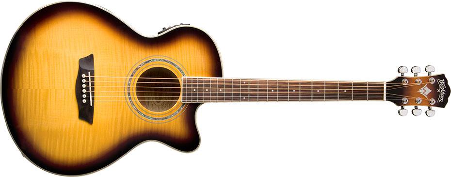 Washburn EA15 - Mini Jumbo - Tobacco Sunburst Acoustic Guitar, Acoustic Guitar for sale at Richards Guitars.