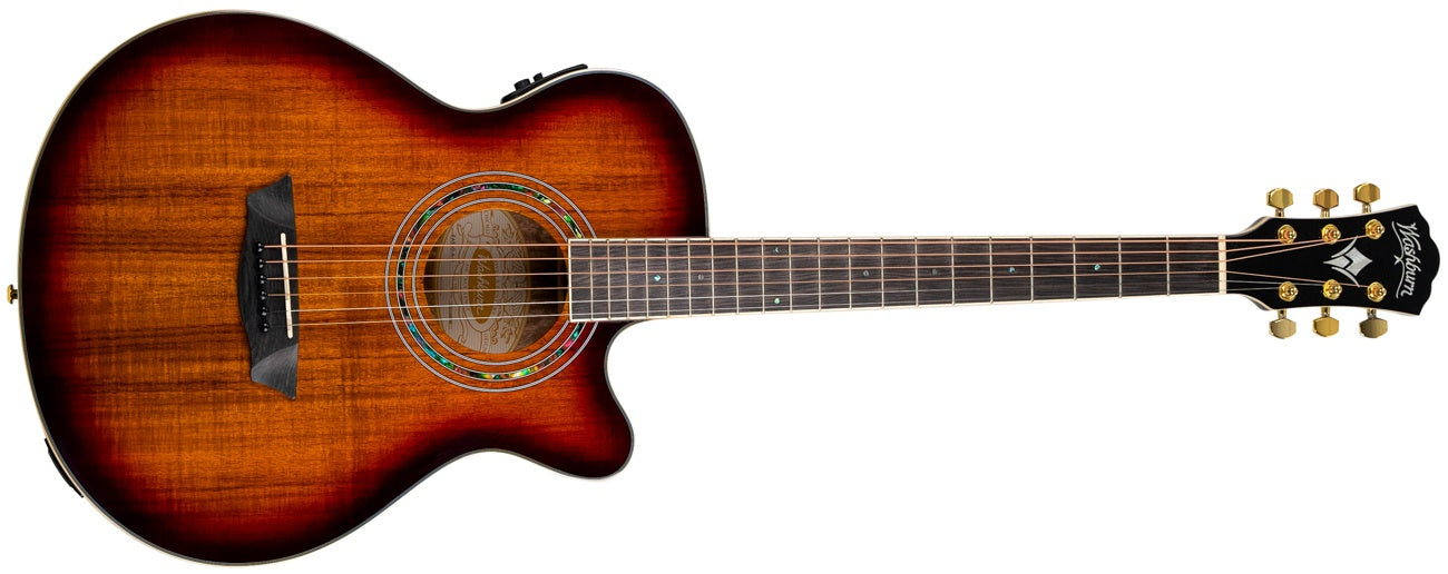 Washburn EA55G - Mini Jumbo - Koa Burst Acoustic Guitar, Acoustic Guitar for sale at Richards Guitars.