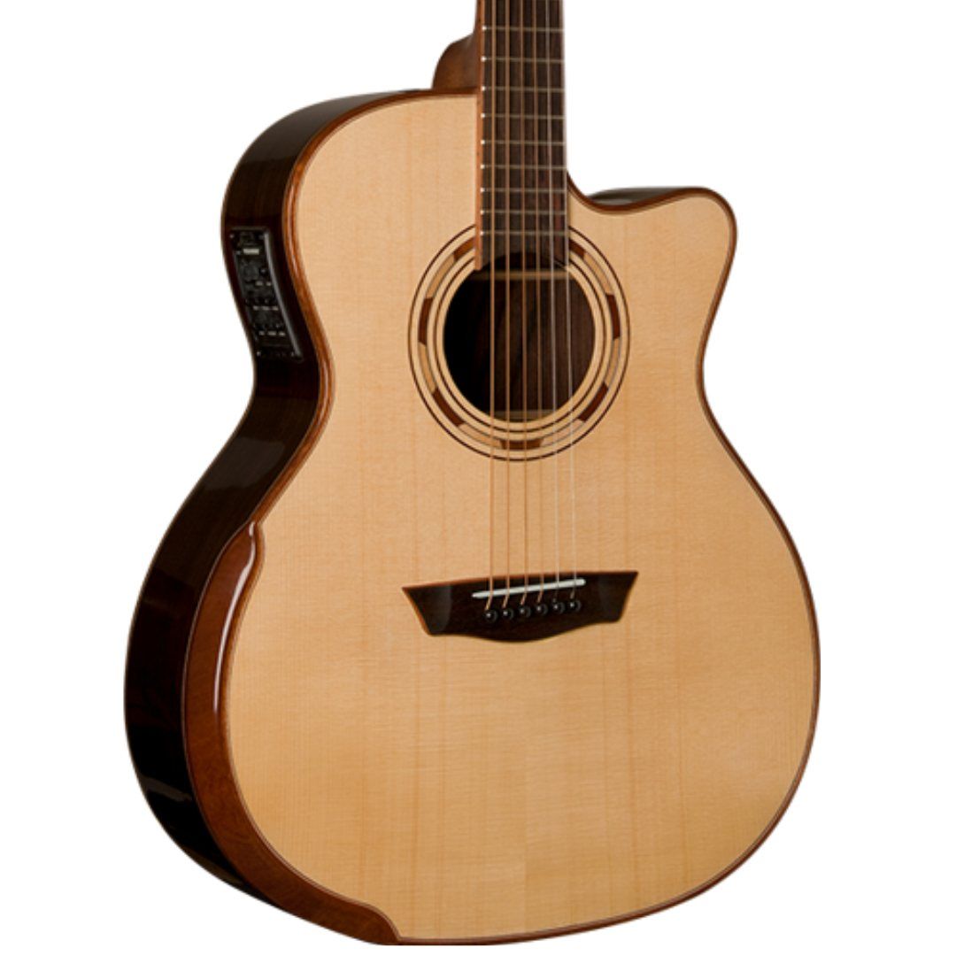 Washburn G25SCE w/CASE - Grand Auditorium - Natural Electro Acoustic Guitar, Electro Acoustic Guitar for sale at Richards Guitars.