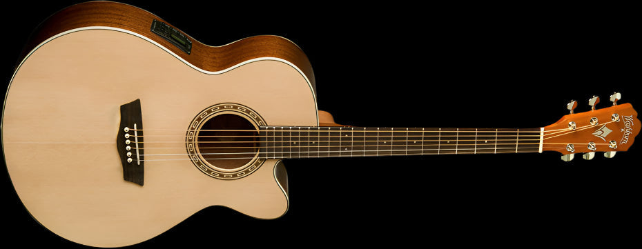 Washburn G7SCE- Grand Auditorium - Natural Electro Acoustic Guitar, Electro Acoustic Guitar for sale at Richards Guitars.