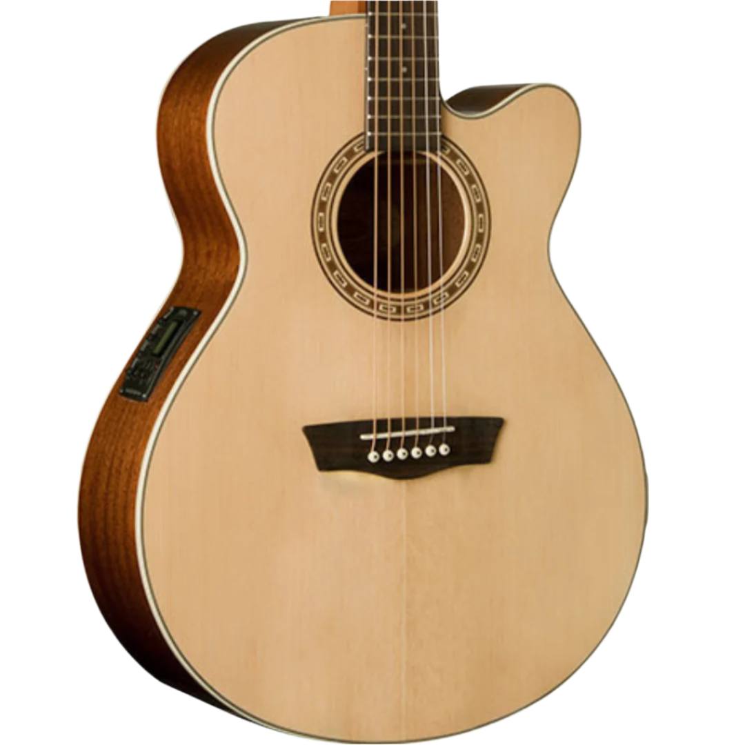 Washburn G7SCE- Grand Auditorium - Natural Electro Acoustic Guitar, Electro Acoustic Guitar for sale at Richards Guitars.