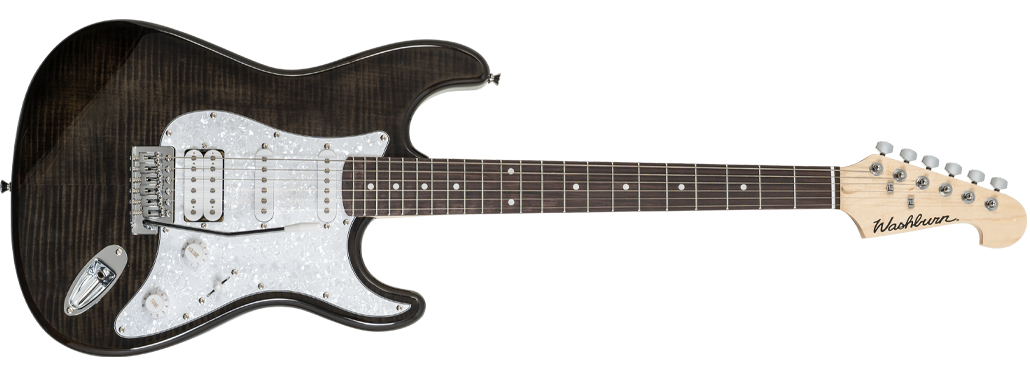 Washburn SDFTB DELUXE - Sonamaster - Trans Black Electric Guitar, Electric Guitar for sale at Richards Guitars.