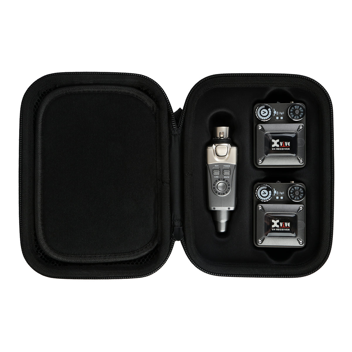 Xvive Travel Case for U4R2 In-Ear Monitor Wireless System (2 Receivers), Travel Case for sale at Richards Guitars.