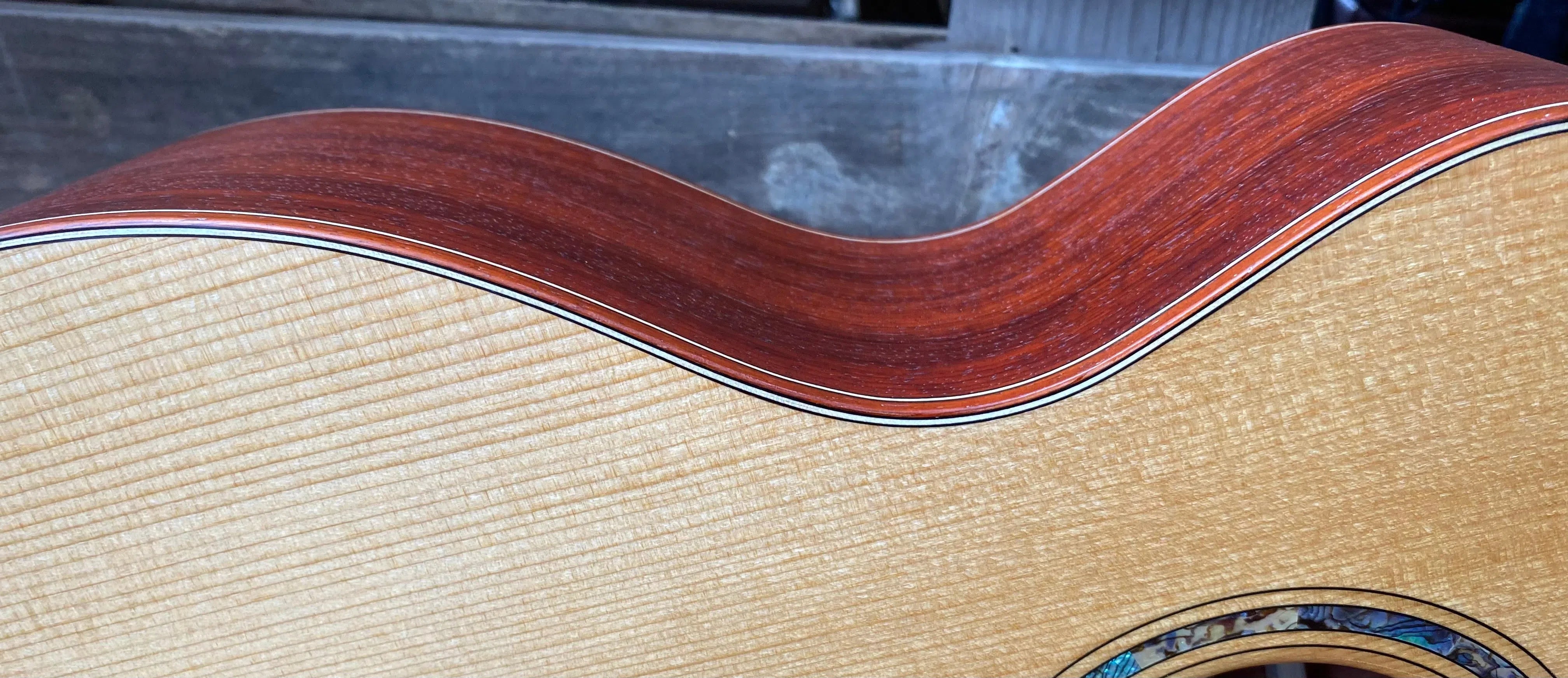 Dowina PADAUK GAC TSWS (Thermo Cured Swiss Spruce), Acoustic Guitar for sale at Richards Guitars.