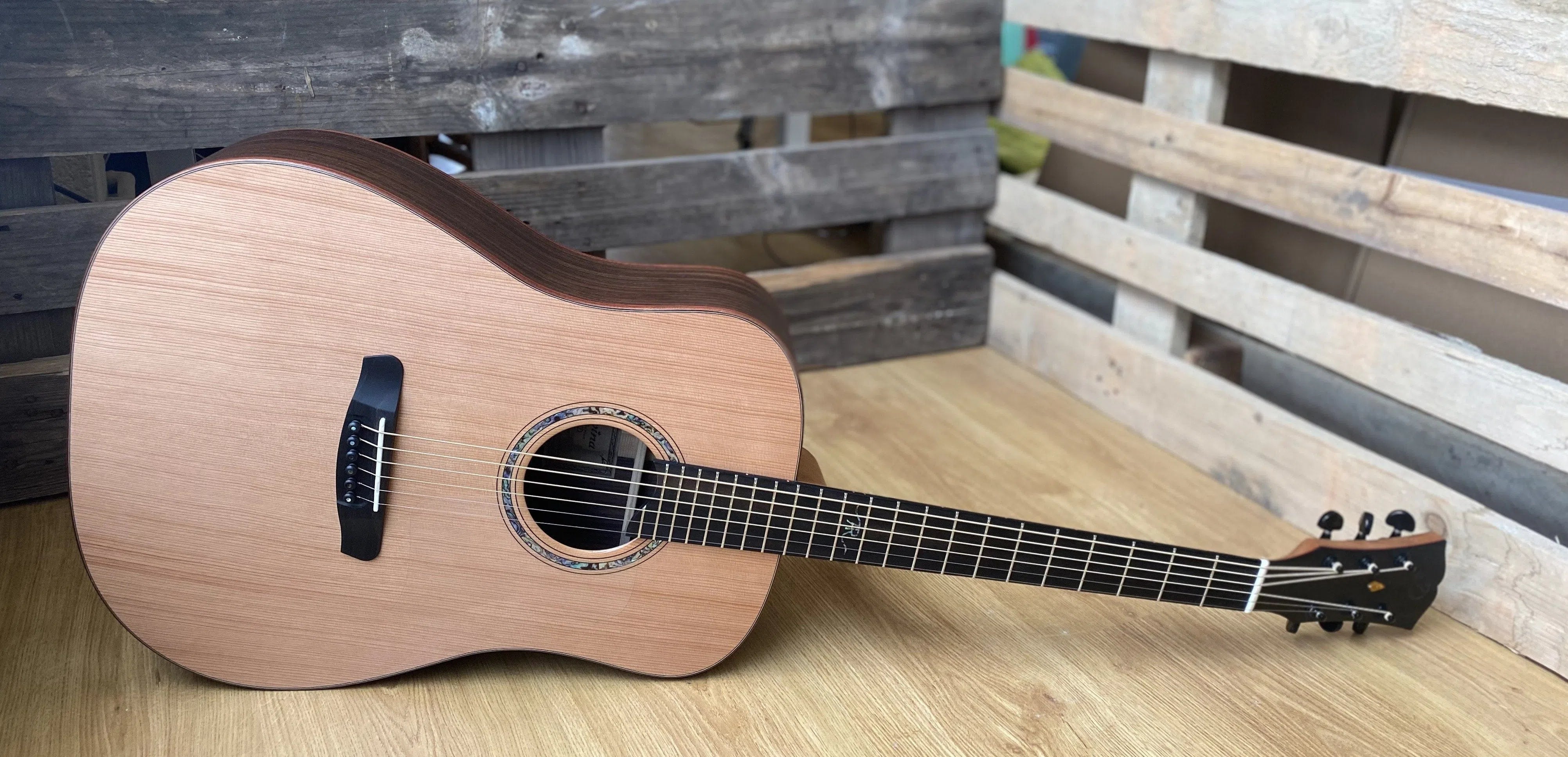 Dowina Rosewood / Maple / Rosewood Trio Plate (Amber Road) Dreadnought, Acoustic Guitar for sale at Richards Guitars.