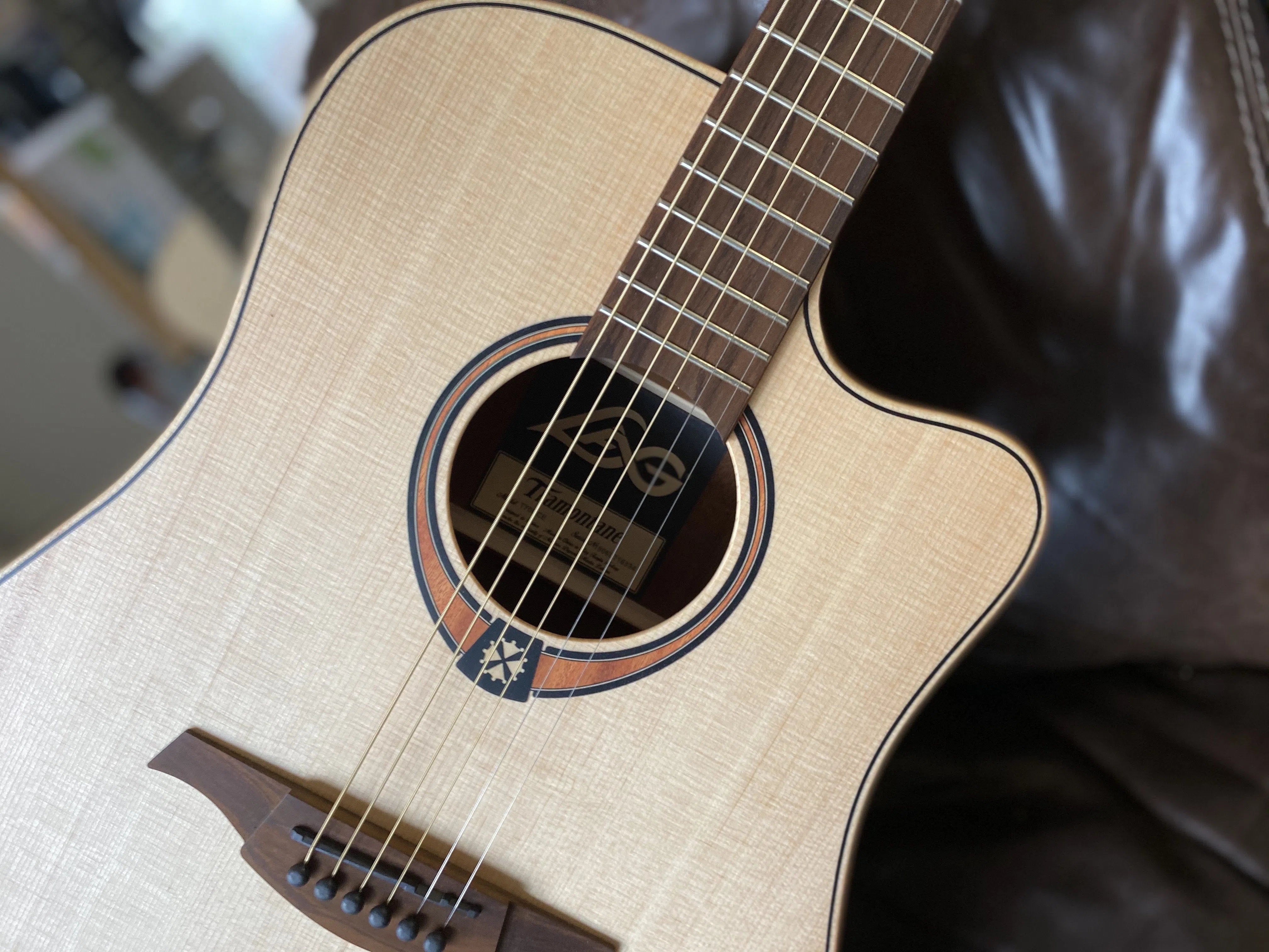 LAG TRAMONTANE 70 T70DC DREADNOUGHT CUTAWAY, Acoustic Guitar for sale at Richards Guitars.