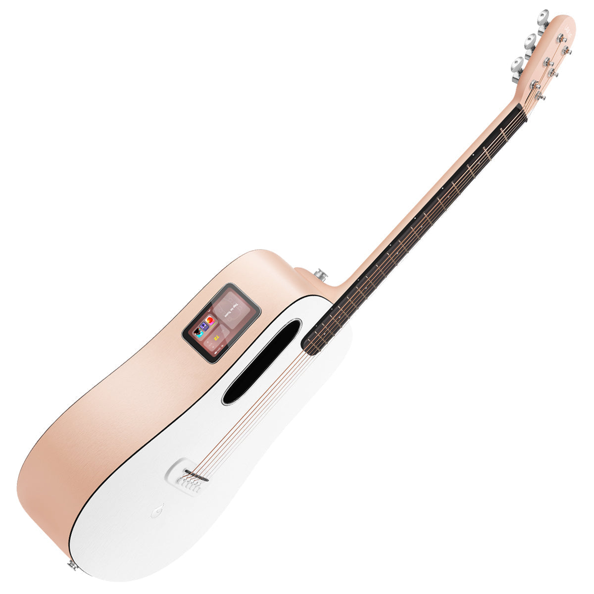 LAVA ME PLAY 36" with Lite Bag ~ Light Peach/Frost White, Acoustic Guitar for sale at Richards Guitars.