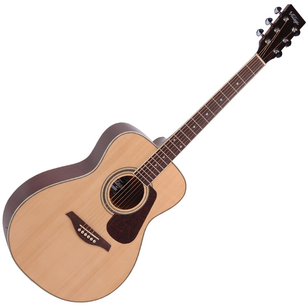 Vintage V300 Acoustic Folk Guitar Outfit ~ Natural, Acoustic Guitar for sale at Richards Guitars.