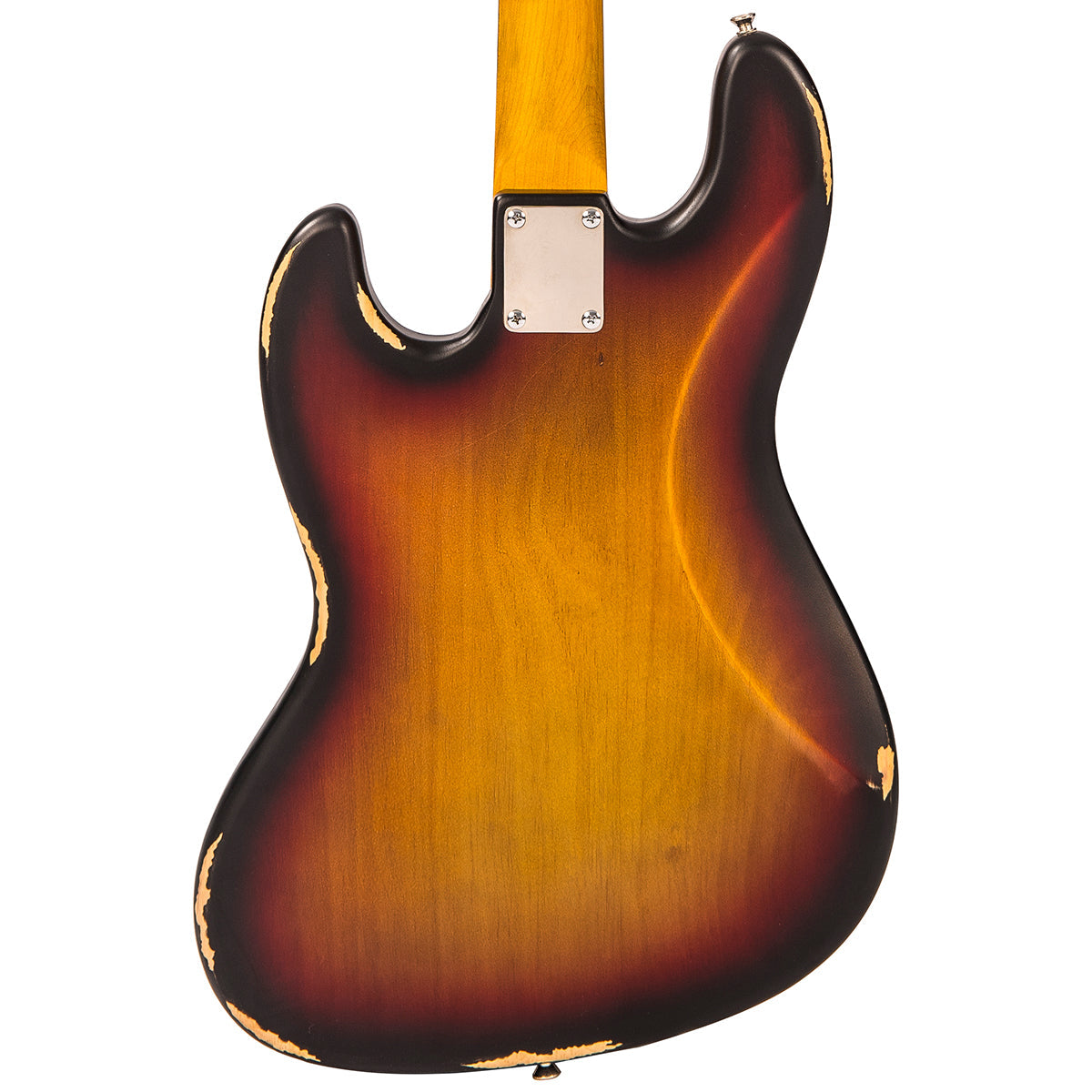 Vintage V74 ICON Fretless Bass ~ Sunset Sunburst, Bass Guitar for sale at Richards Guitars.