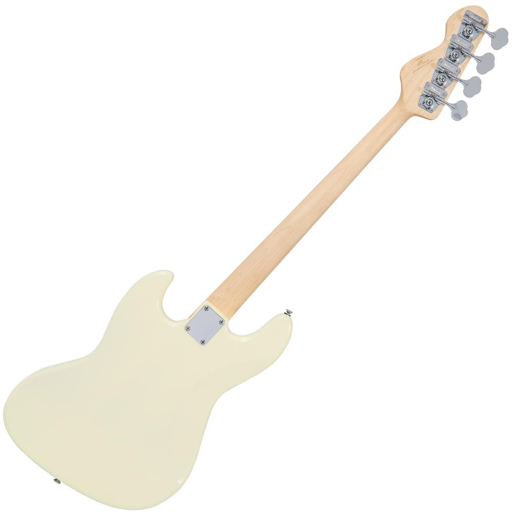 Vintage VJ74 ReIssued Maple Fingerboard Bass Guitar ~ Vintage White, Bass Guitar for sale at Richards Guitars.