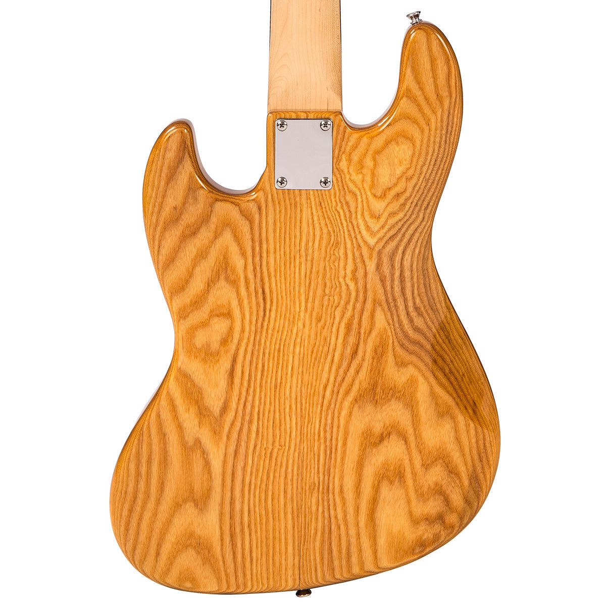 Vintage VJ75 ReIssued Maple Fingerboard Bass Guitar ~ 5-String - Natural Ash, Bass Guitar for sale at Richards Guitars.