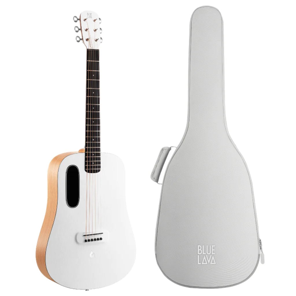 BLUE LAVA Original Acoustic and Lite Bag ~ Frost White / Walnut - Richards Guitars Of Stratford Upon Avon